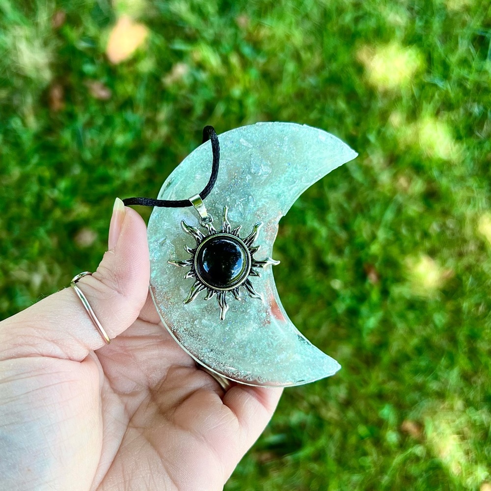 Obsidian Sun Necklace